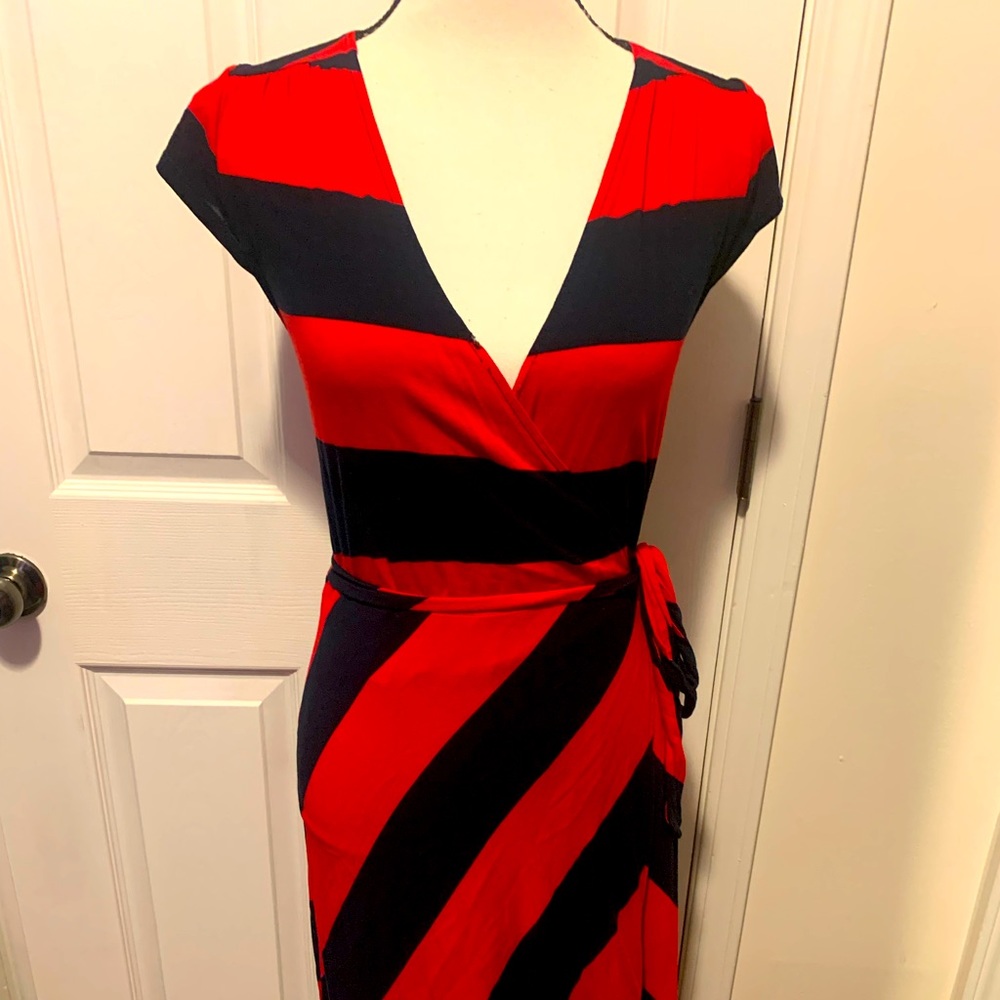 Old Navy Striped Wrap Dress